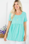 Mint Babydoll Tunic Top