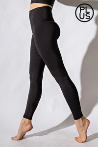 Curvy Black Full Length Leggings