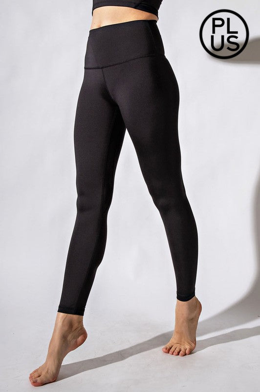 Curvy Black Full Length Leggings