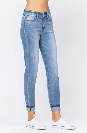 Judy Blue Cuffed Slim Fit Jeans