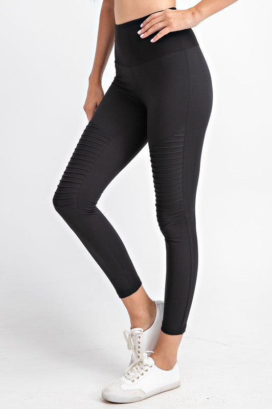 Black moto leggings