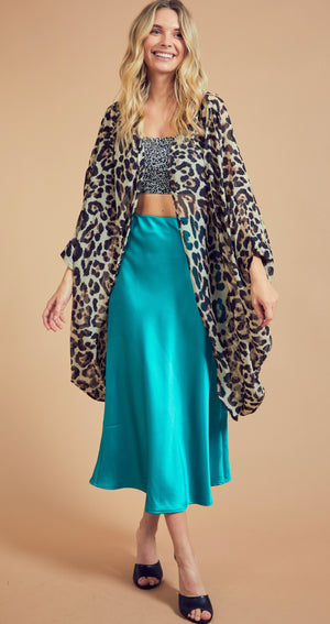 Leopard Print Kimono
