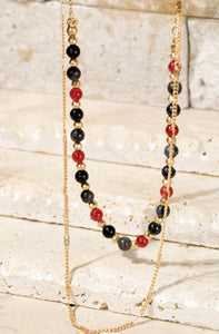 Natural Stone Layered Necklace