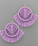 Woven Fan Macrame Earring