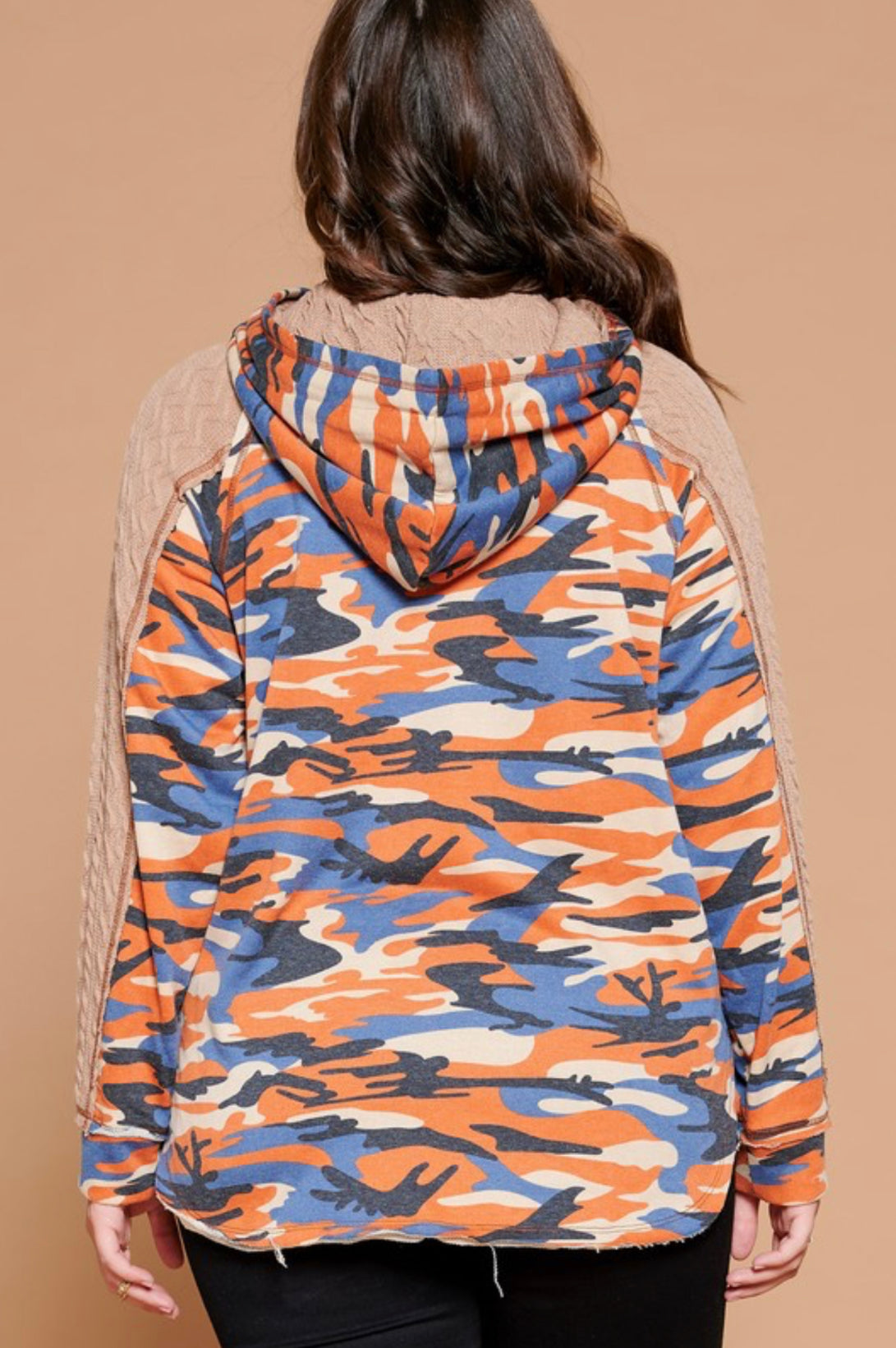 Navy/Rust Camouflage Hoodie