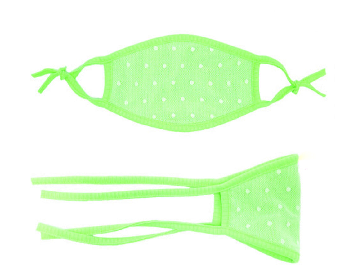 Neon Green Kids Face Mask