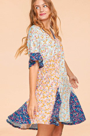 Ditzy Floral Ruffle Frilled Dress